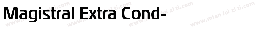 Magistral Extra Cond字体转换